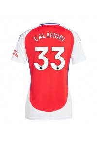 Arsenal Riccardo Calafiori #33 Jalkapallovaatteet Naisten Kotipaita 2024-25 Lyhythihainen